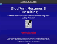 Tablet Screenshot of blueprintresumes.com